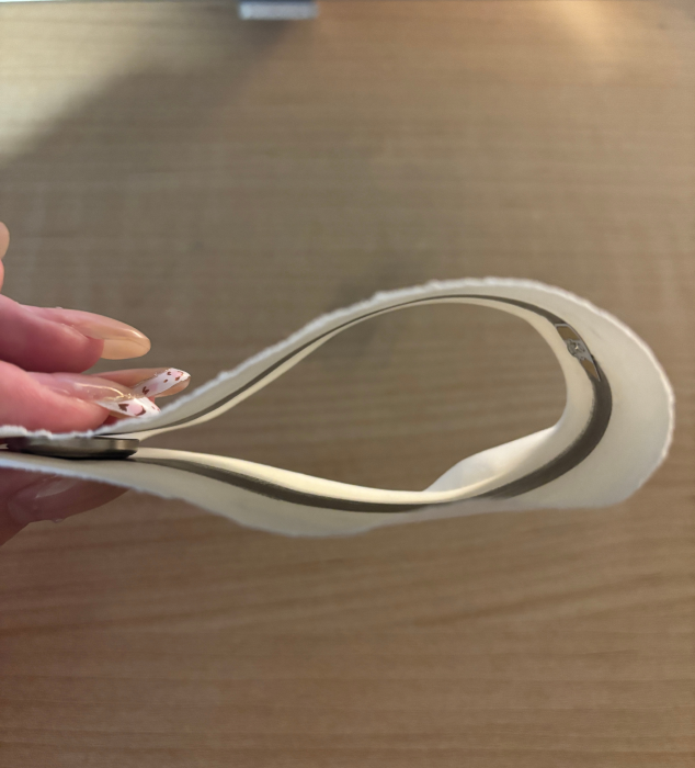 A flexible, bendable paper circuit.