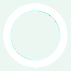 Sketch3 simple — a mint-coloured 3D torus rotates slowly and changes tube thickness with every key press.