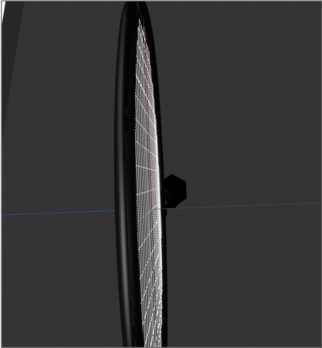 Close-up of the golf club from above