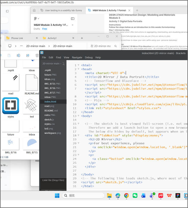 This is Braket's code editing interface, functioning as the code workspace for this series of Digital Data Portraits.